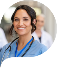 nurse smiling