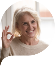 senior woman smiling